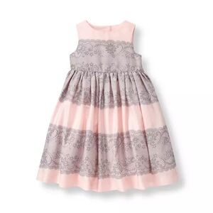 Janie & Jack Blush Lace print dress